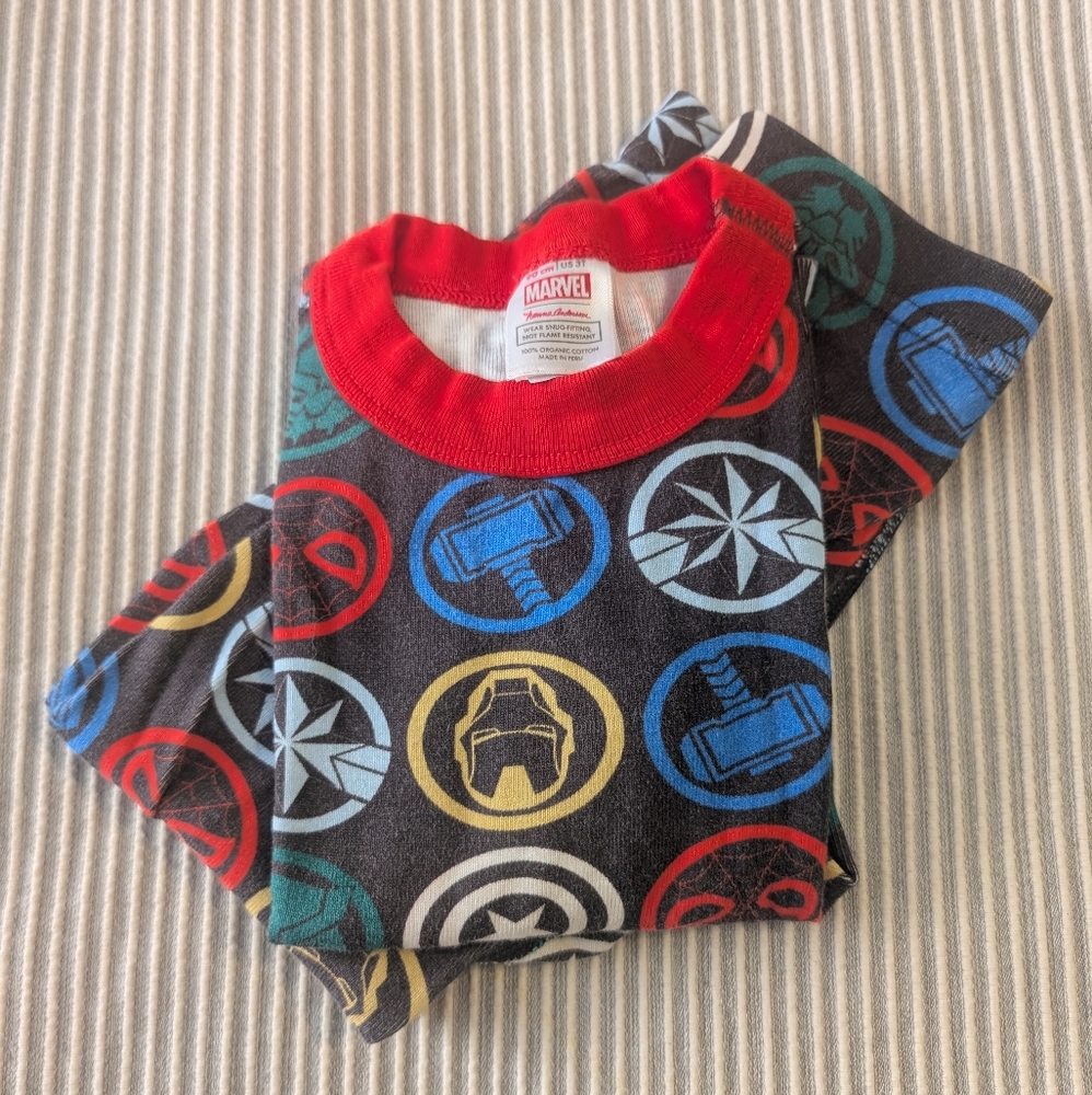 Hanna Andersson Marvel Organic Cotton Long John Pajamas